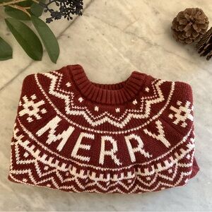 Lauren Conrad Merry Red and White Knit Sweater
